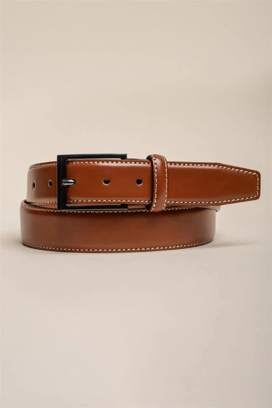 Cavani Tan Leather Belt