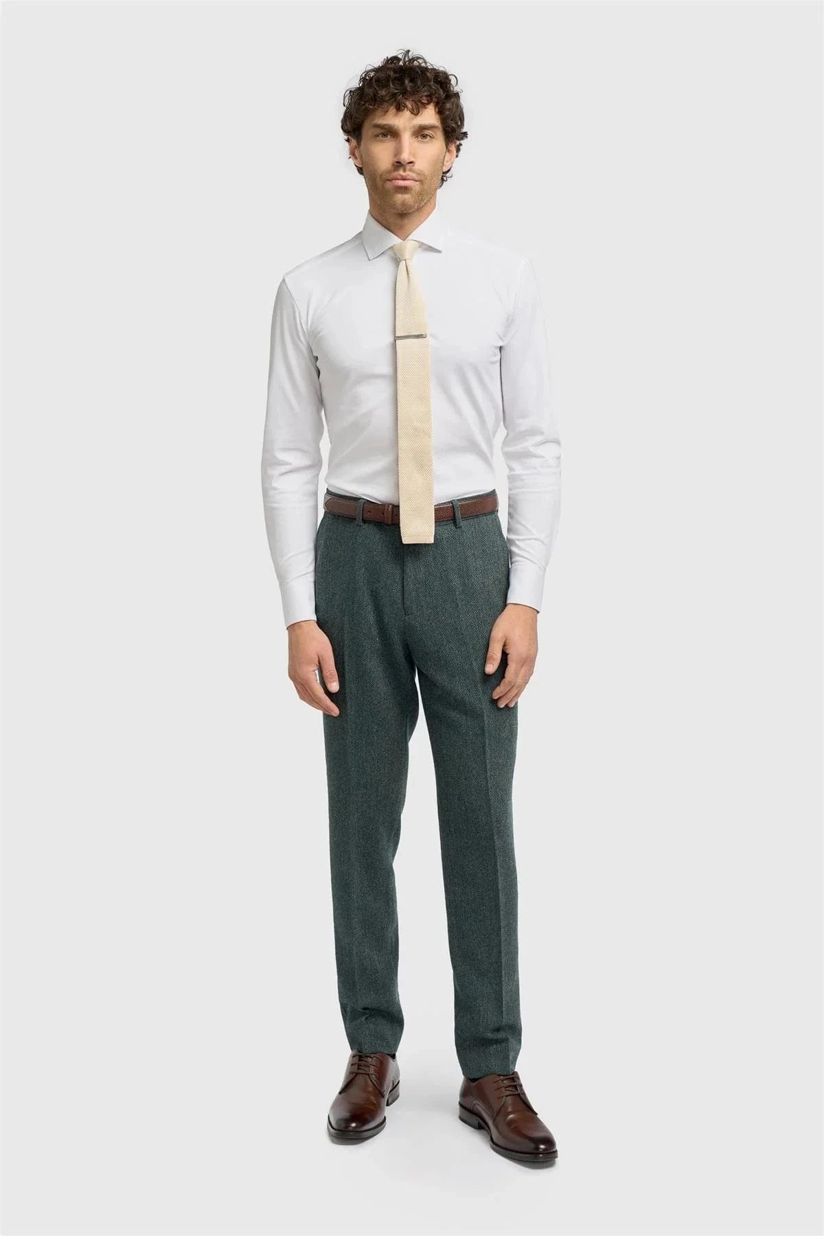 Cavani Thomas Lush Olive Tweed Trousers