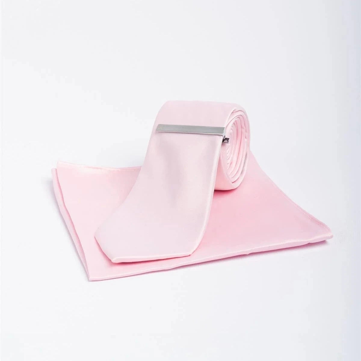 Cavani Pink Plain Tie Set
