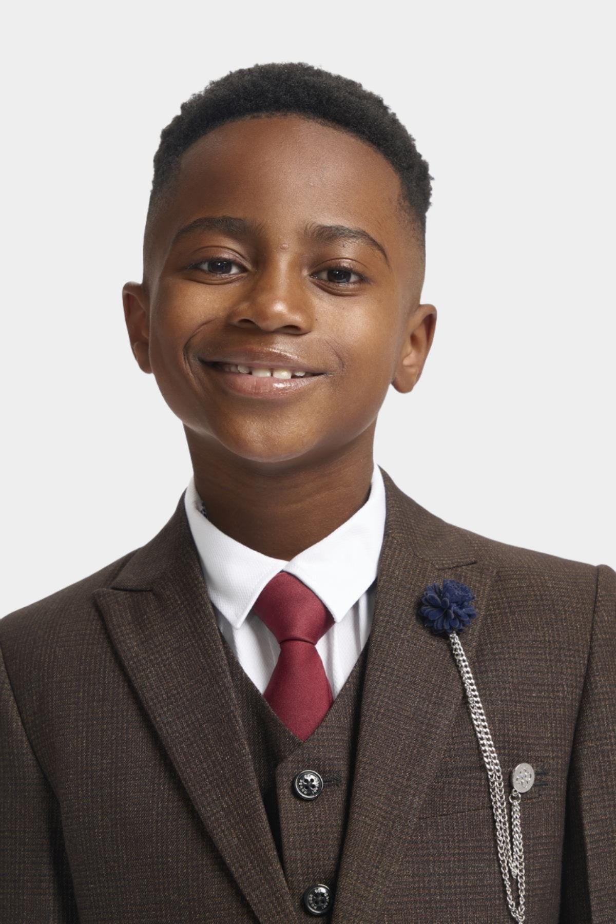 CAVANI CARIDI BOYS BROWN 3 PIECE SUIT