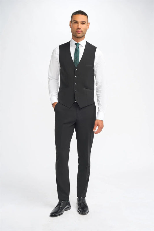 Cavani Malibu Black Waistcoat