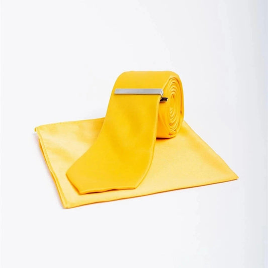 Cavani Lemon Plain Tie Set