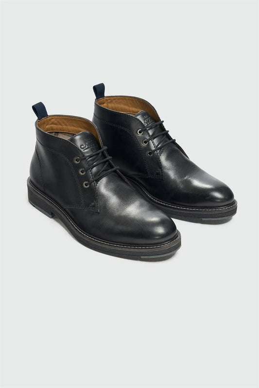 Cavani Austin Black Leather Boots