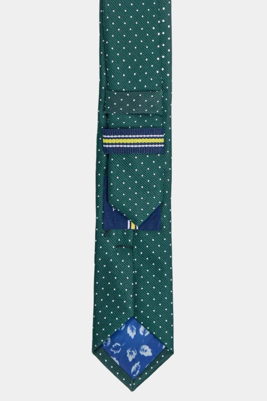 Cavani Boys Green Spot Tie Set