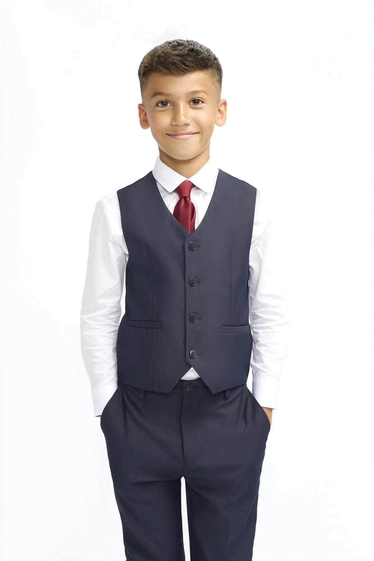 CAVANI MALIBU BOYS NAVY 3-PIECE SUIT