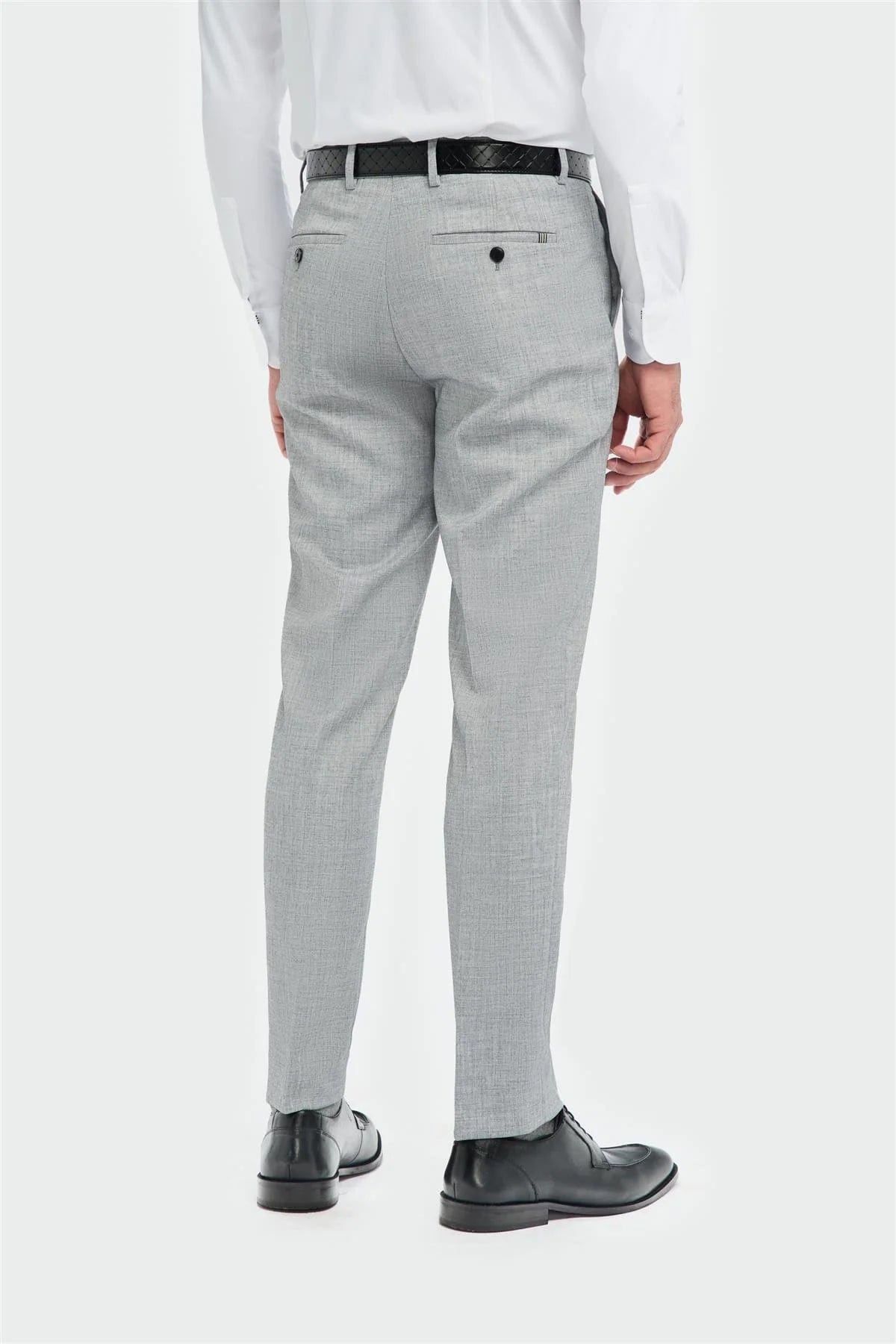 CAVANI MALIBU GREY TAILORED FIT TROUSERS
