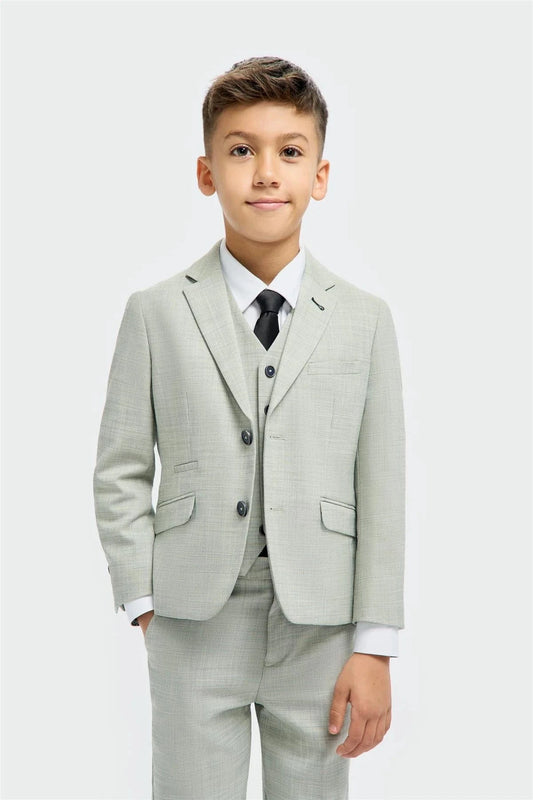 Cavani Camden Sage Boys 3-Piece Suit
