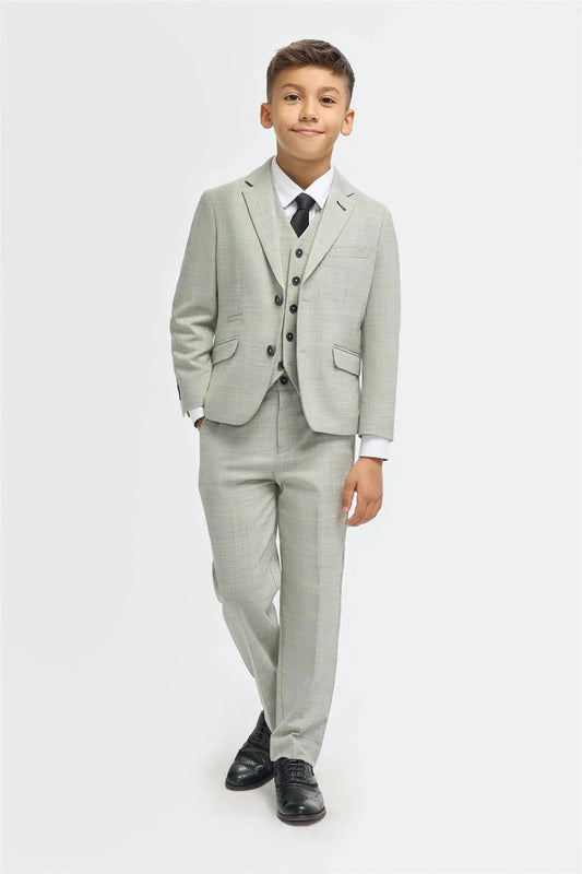 Cavani Camden Sage Boys 3-Piece Suit