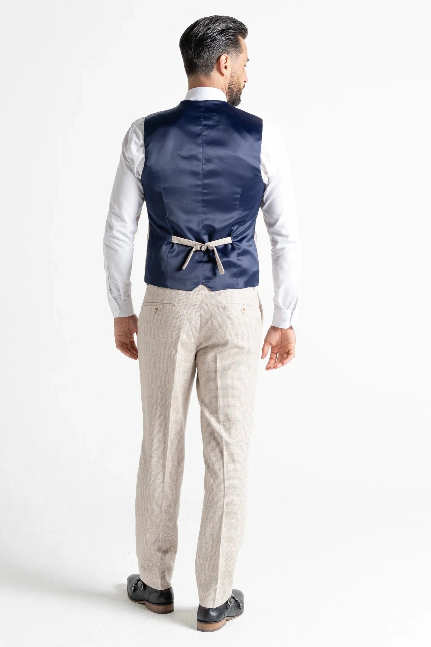 V2 Classic Charles Cream Tweed 3-Piece Suit