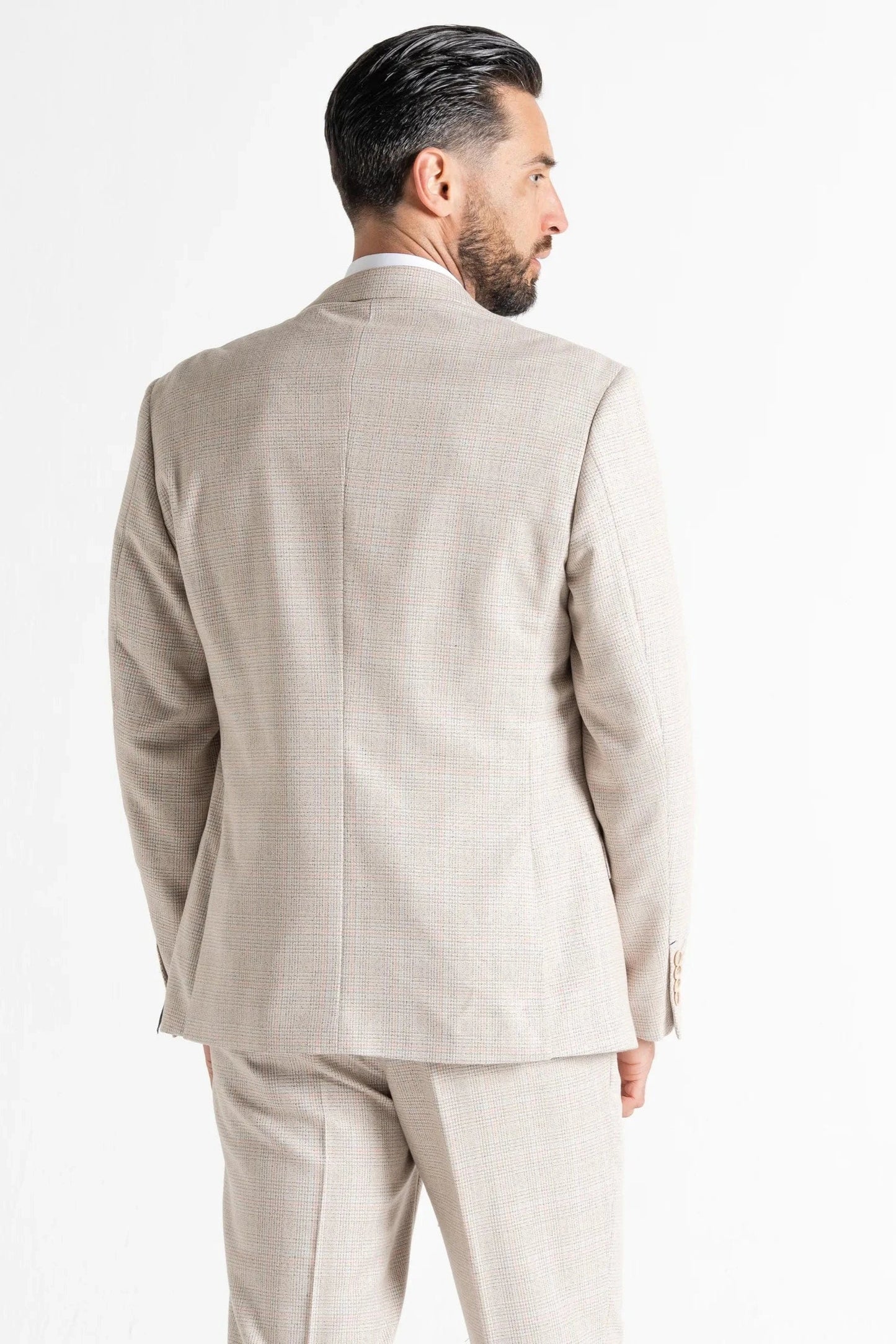 V2 Classic Charles Cream Tweed 3-Piece Suit