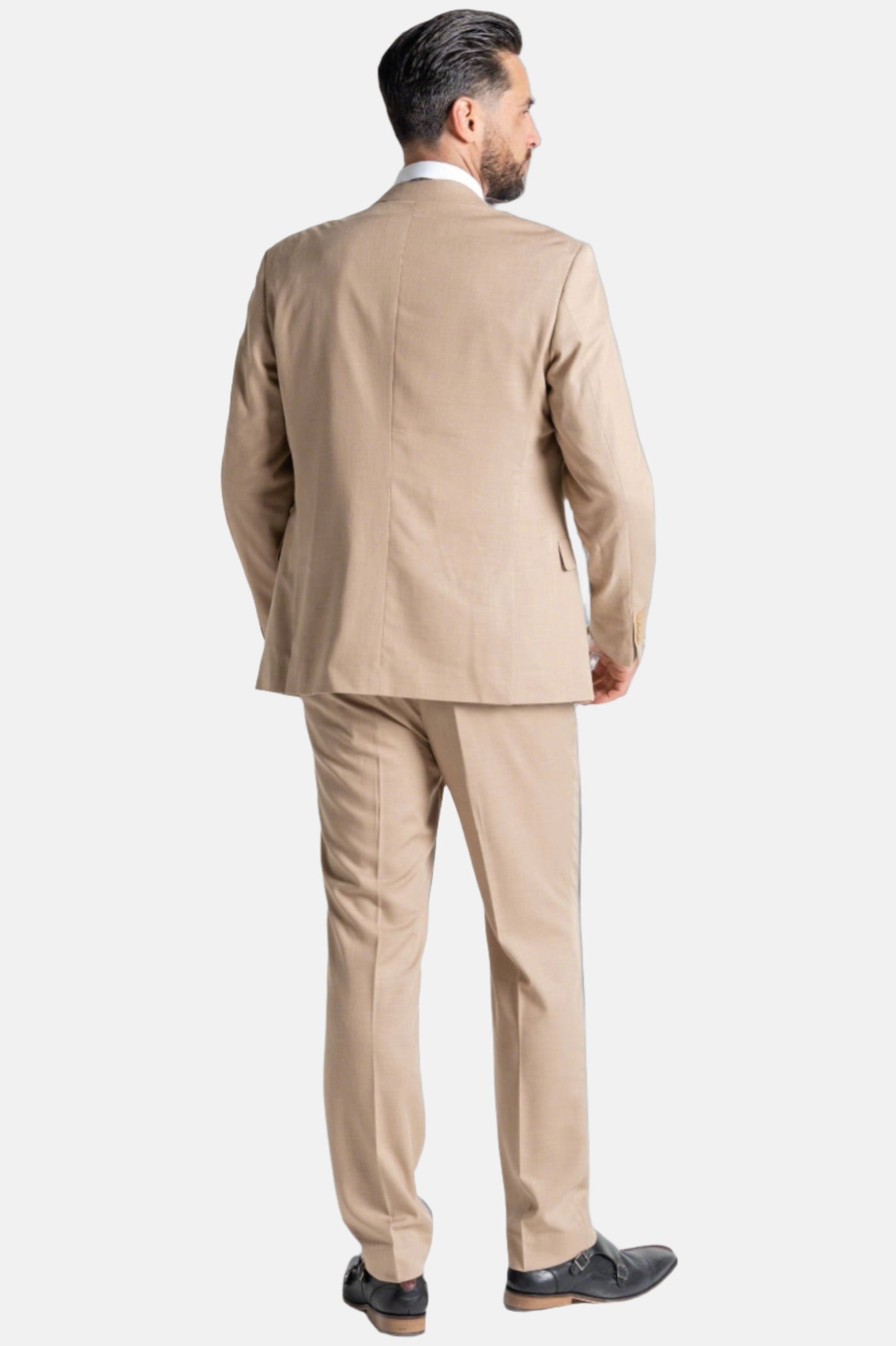 V2 CLASSIC CHARLIE CREAM WITH NAVY WAISTCOAT 3-PIECE SUIT