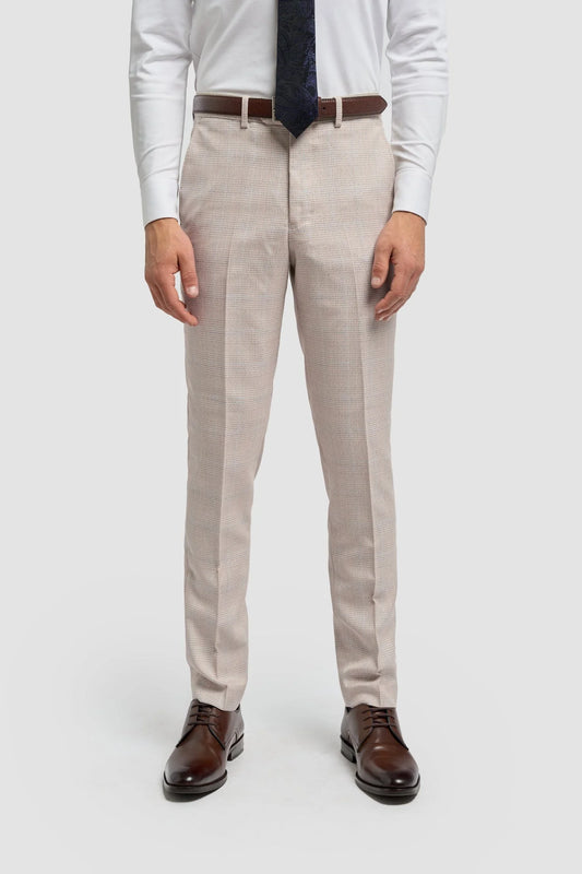 Cavani Caridi Beige Slim-Fit Trousers