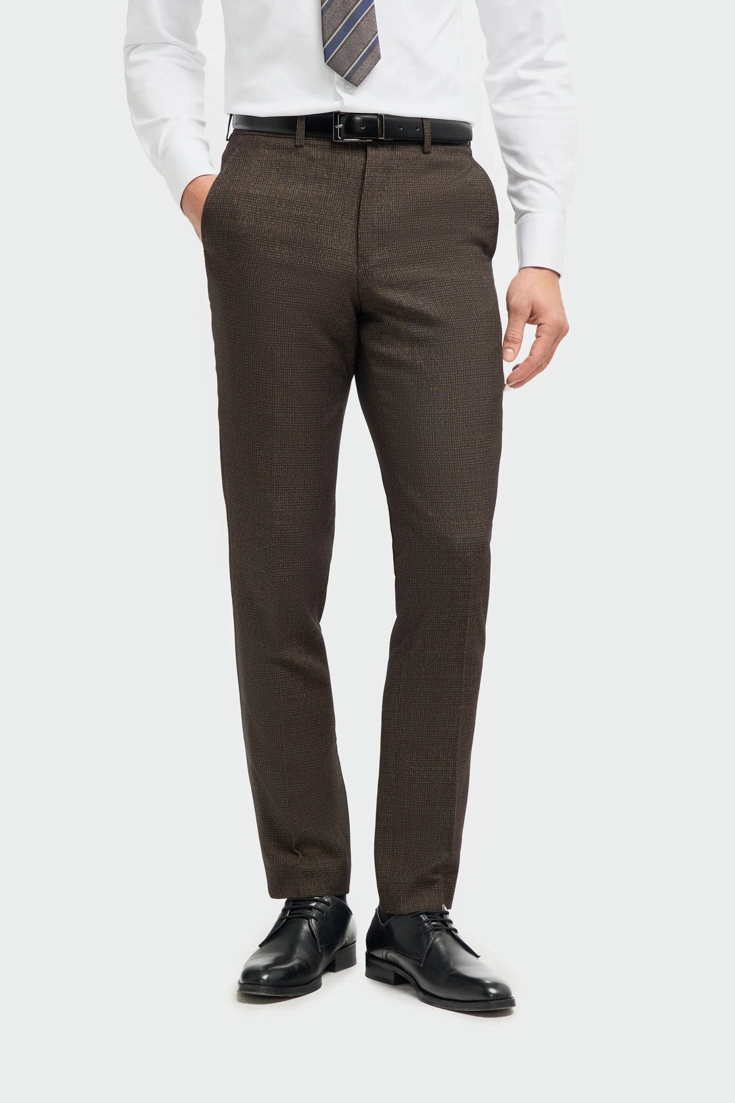 Cavani Caridi Brown Check 3-Piece Suit