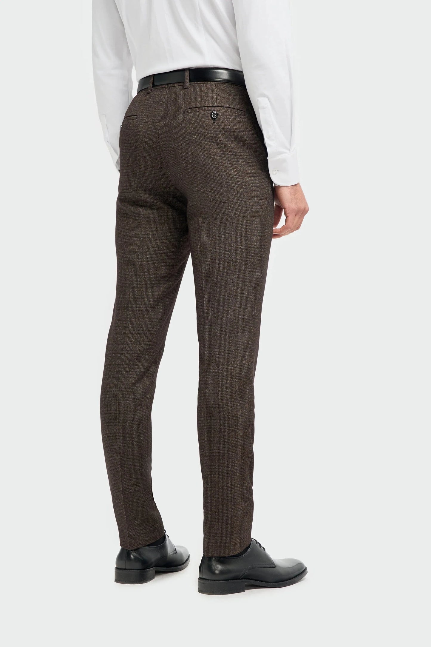 Cavani Caridi Brown Check 3-Piece Suit
