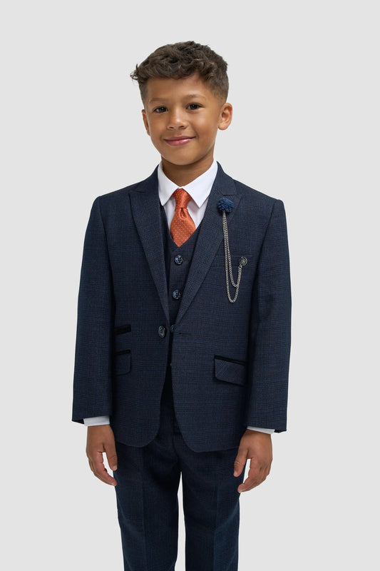 Cavani Caridi Navy Boys 3-Piece Suit