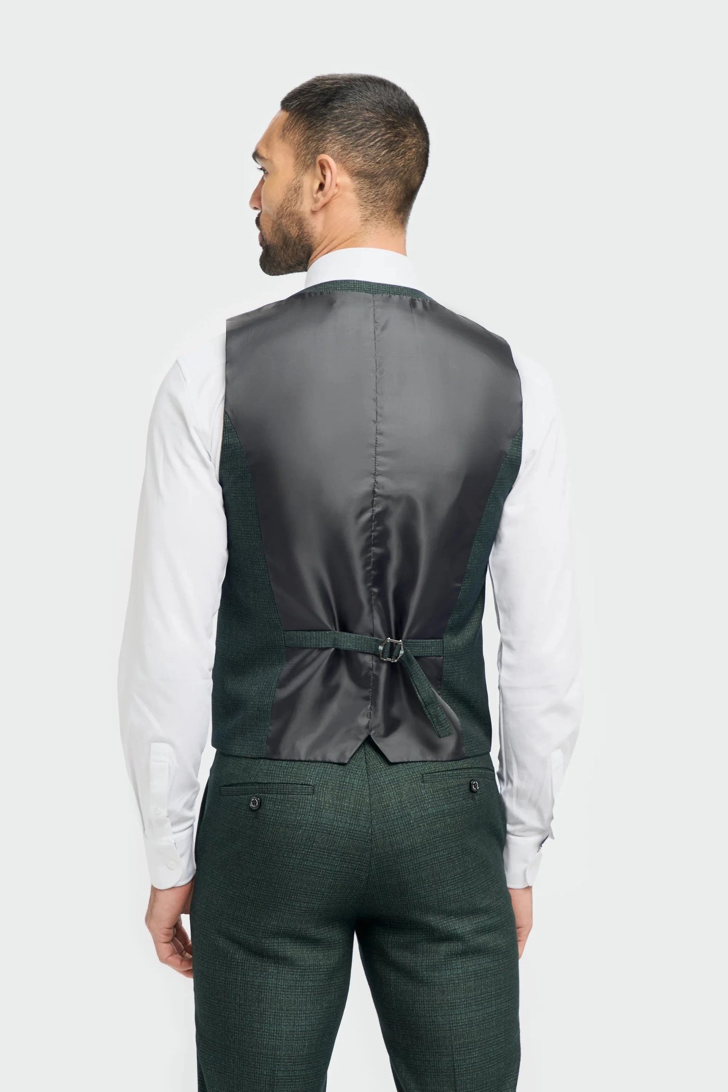 Cavani Caridi Olive Check 3-Piece Suit