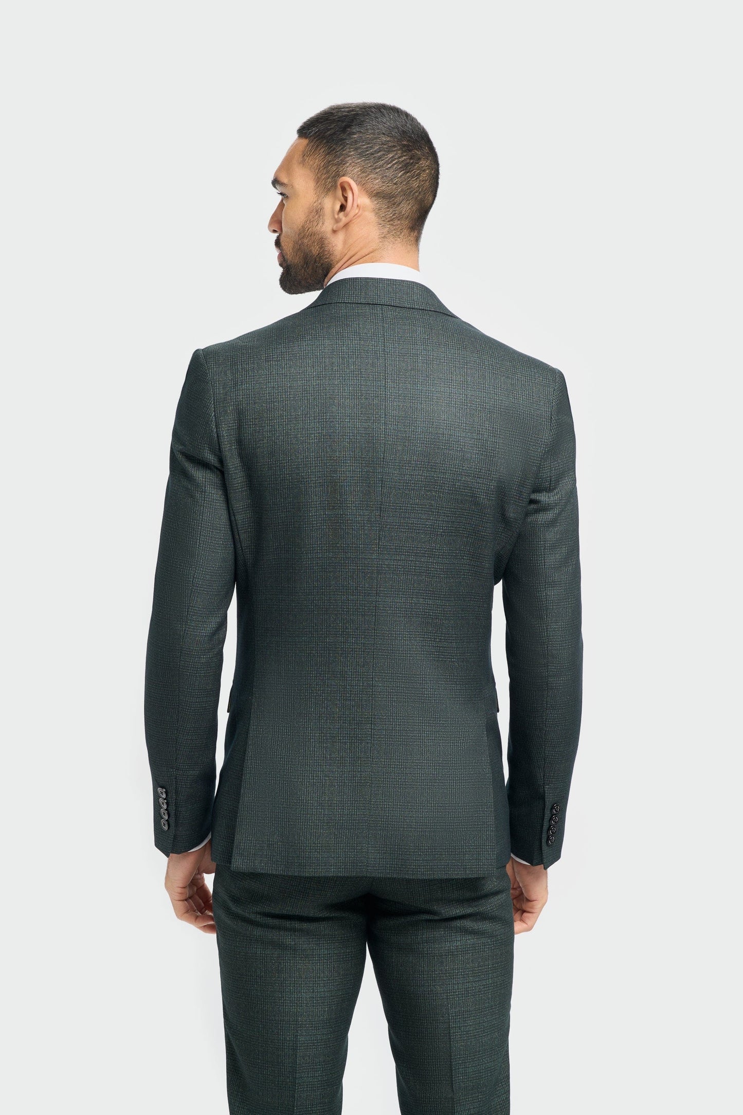 Cavani Caridi Olive Double-Breasted 2-Piece Suit