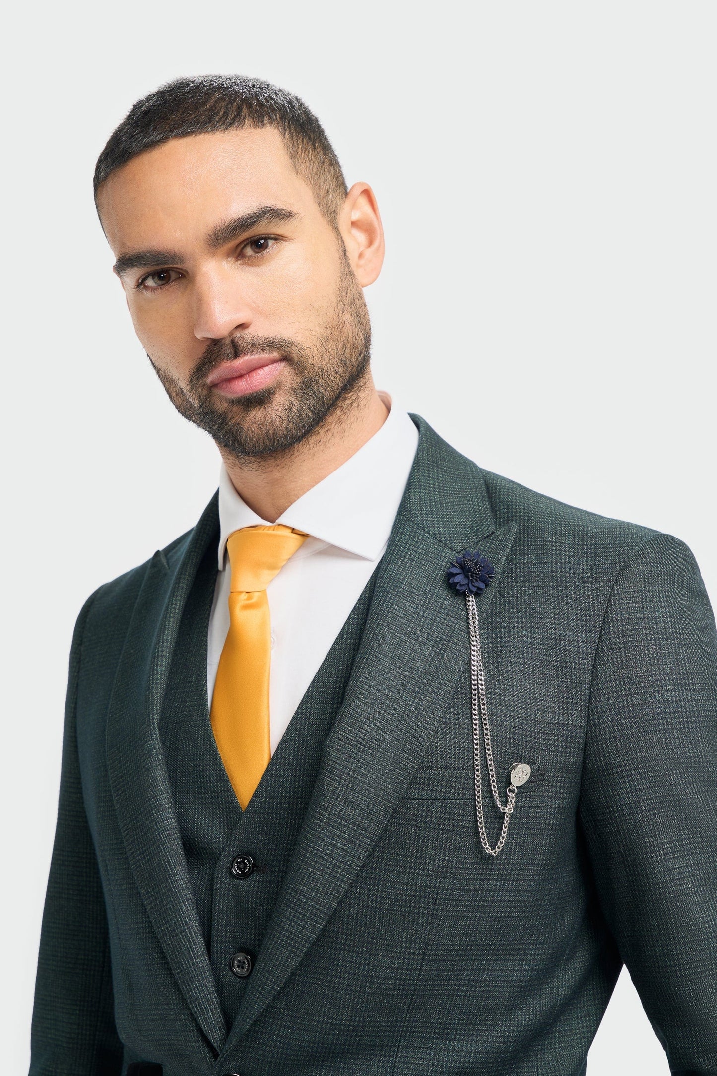 Cavani Caridi Olive Three Piece Suit