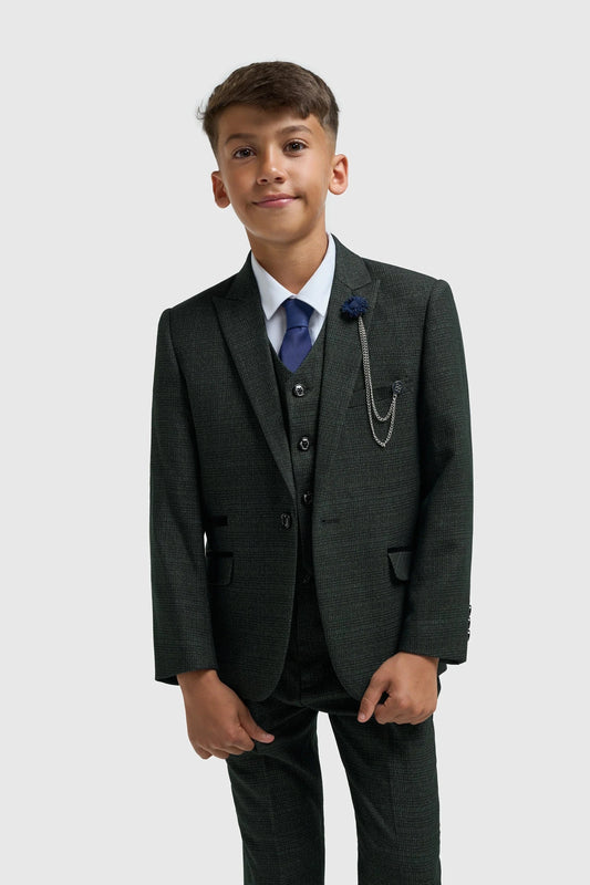 Cavani Caridi Olive Boys 3-Piece Suit