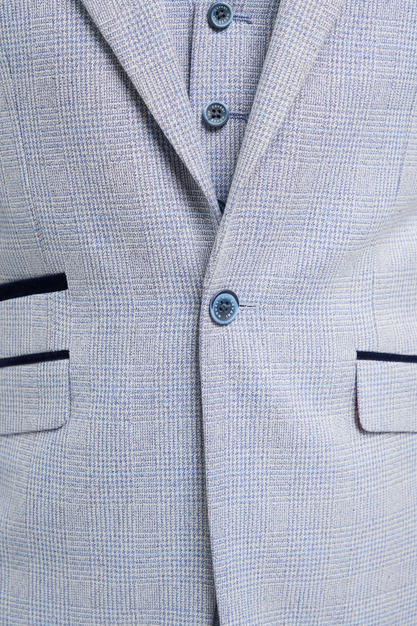 Cavani Caridi Sky Check 3-Piece Suit