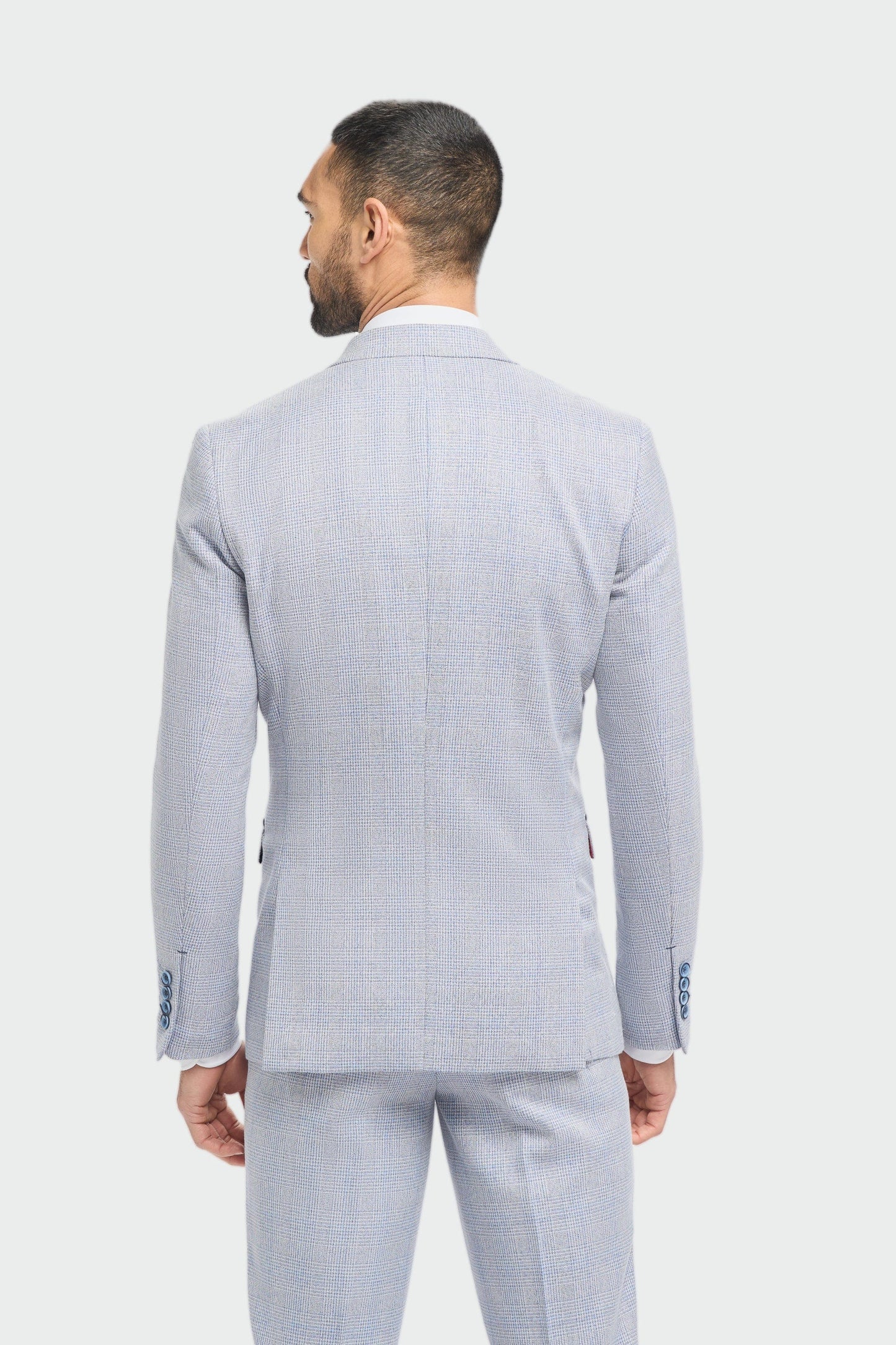 Cavani Caridi Sky Check 3-Piece Suit