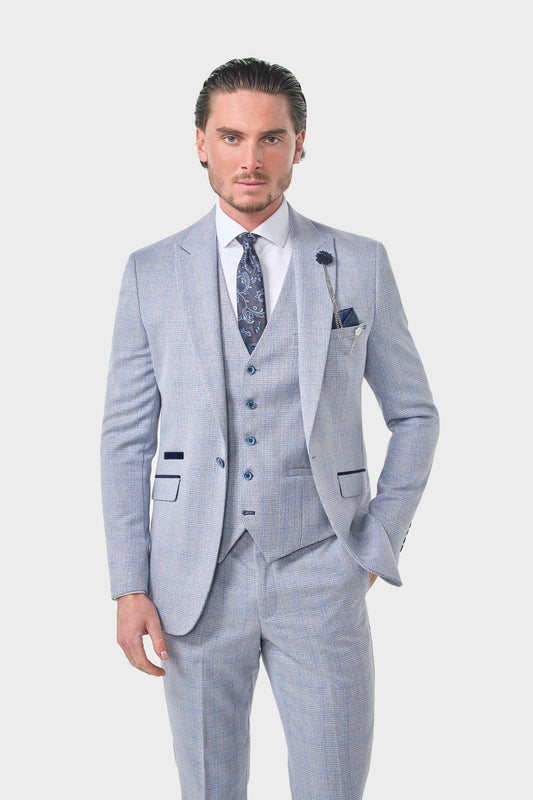 Cavani Caridi Sky Three Piece Suit