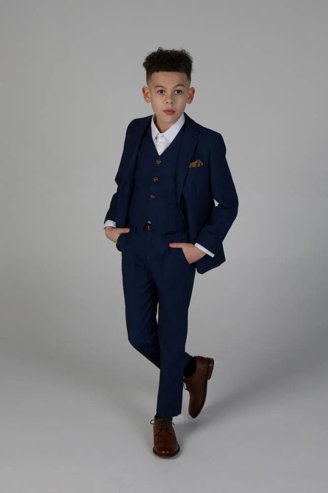 PAUL ANDREW MAYFAIR BOYS BLUE 3 PIECE SUIT