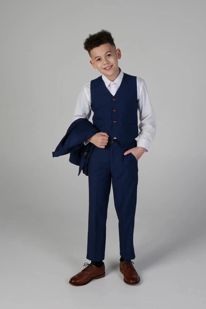 PAUL ANDREW MAYFAIR BOYS BLUE 3 PIECE SUIT