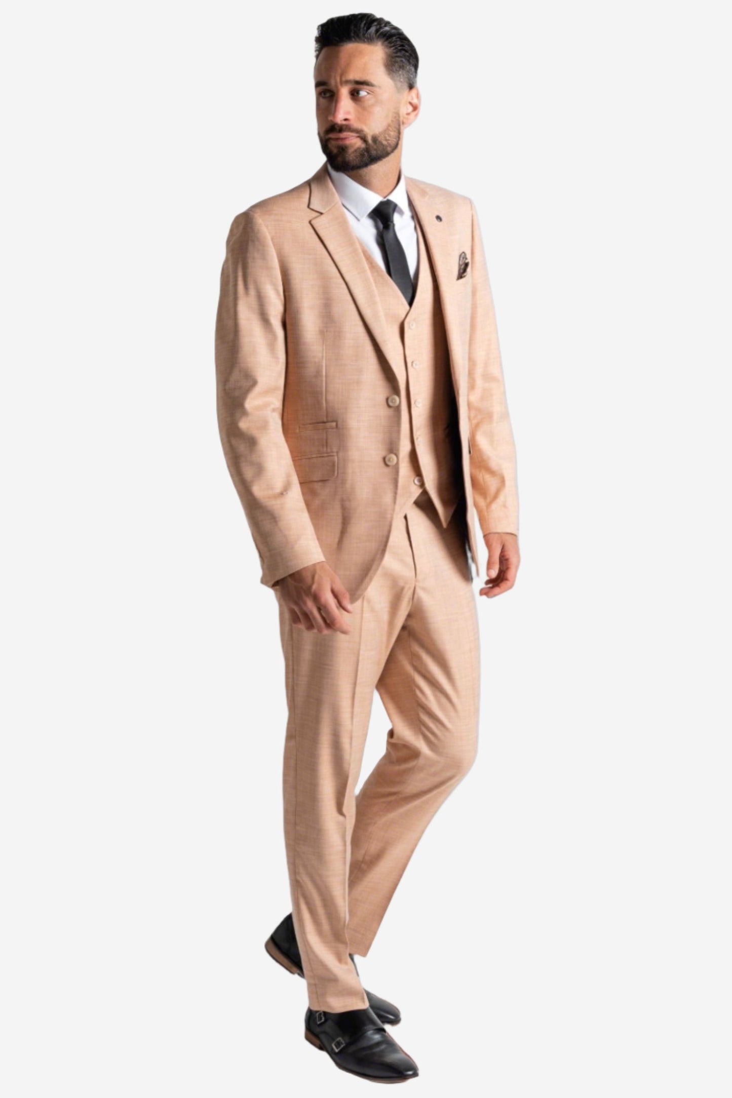 V2 CLASSIC EDWARD PASTEL PEACH 3-PIECE SUIT