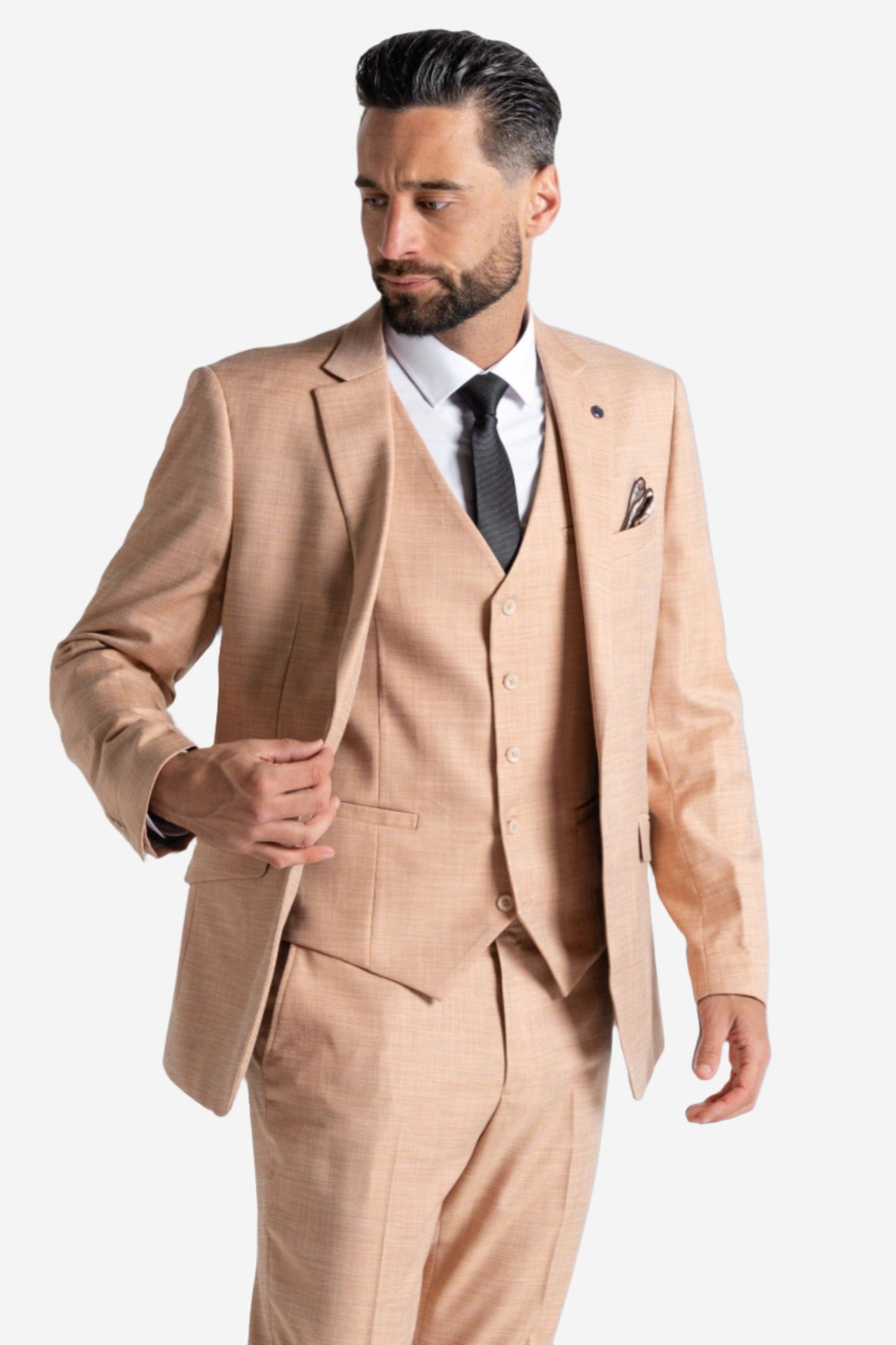 V2 CLASSIC EDWARD PASTEL PEACH 3-PIECE SUIT