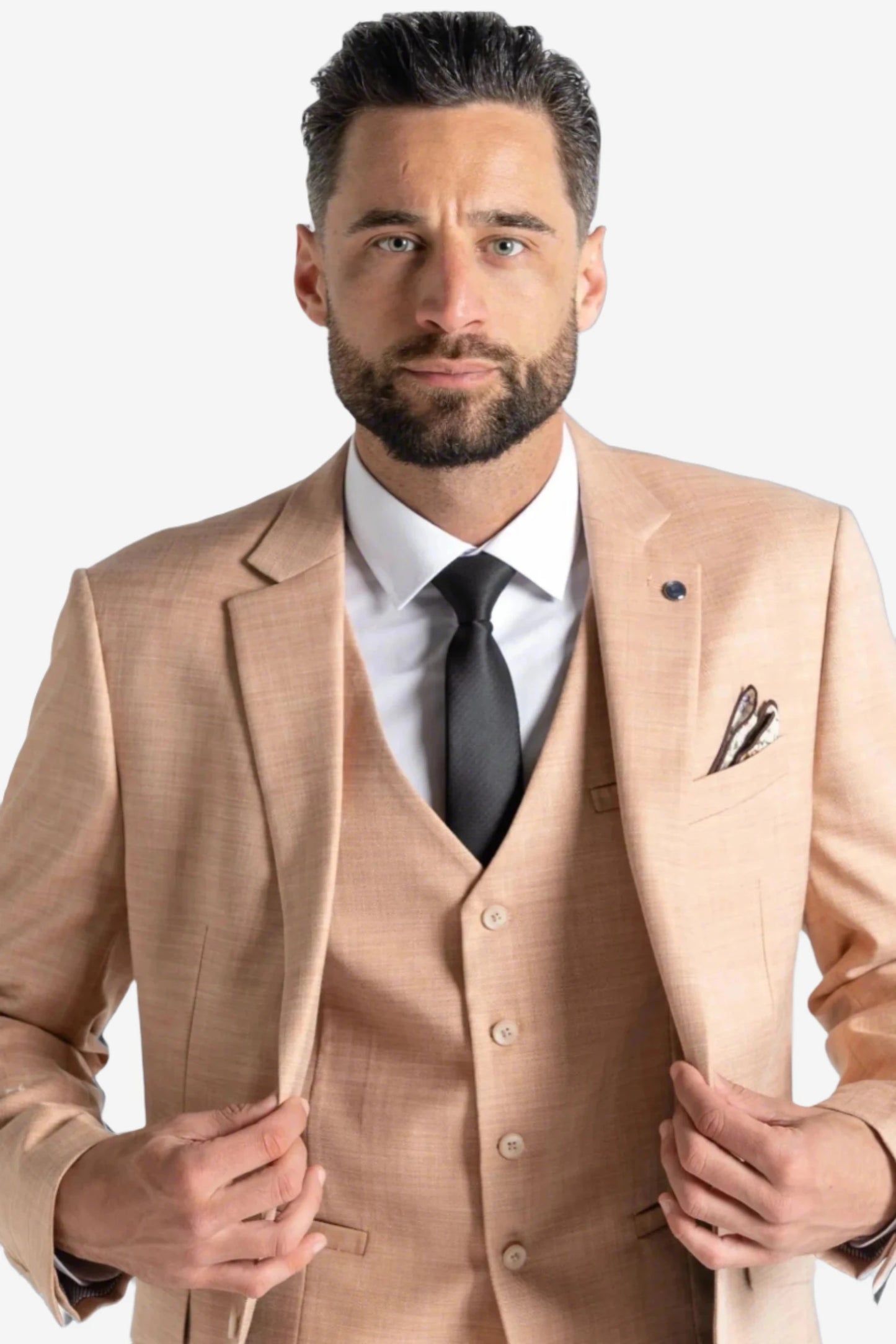 V2 CLASSIC EDWARD PASTEL PEACH 3-PIECE SUIT
