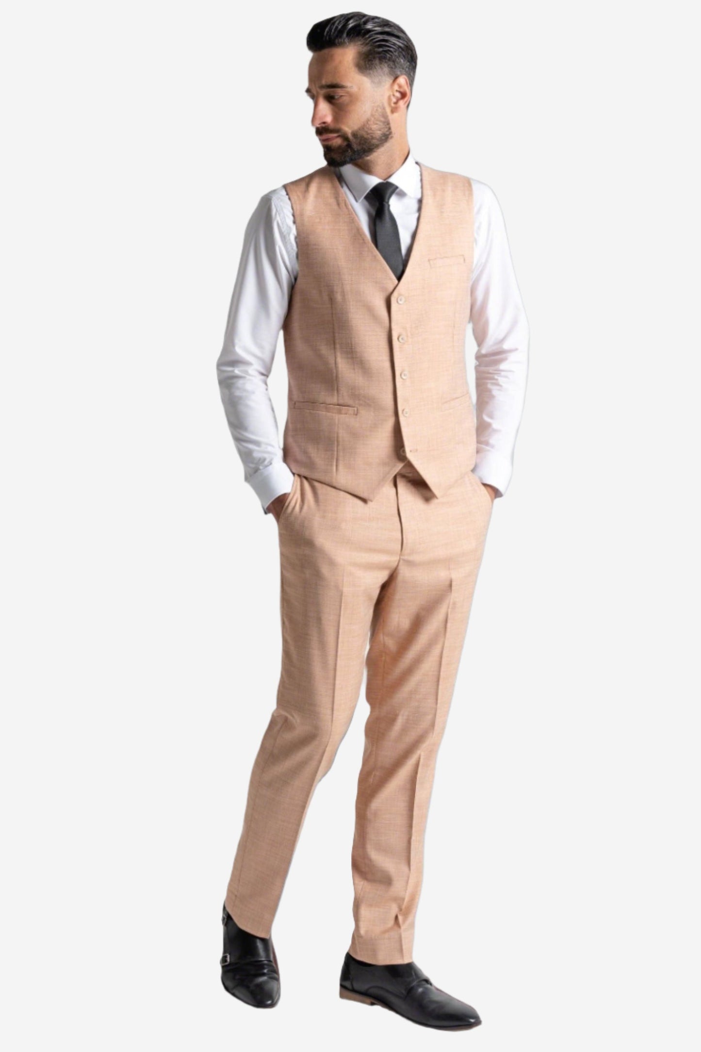V2 CLASSIC EDWARD PASTEL PEACH 3-PIECE SUIT