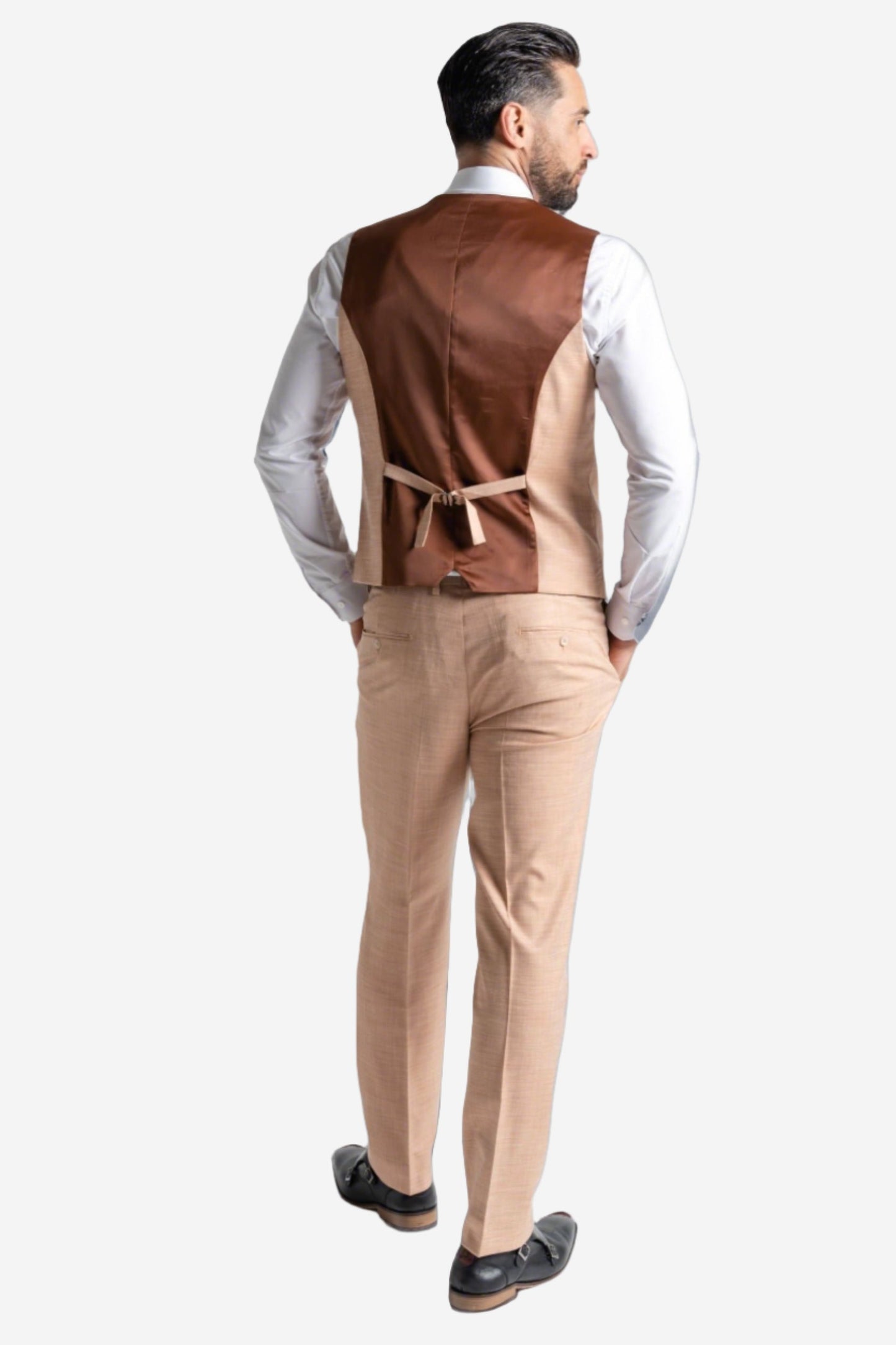 V2 CLASSIC EDWARD PASTEL PEACH 3-PIECE SUIT