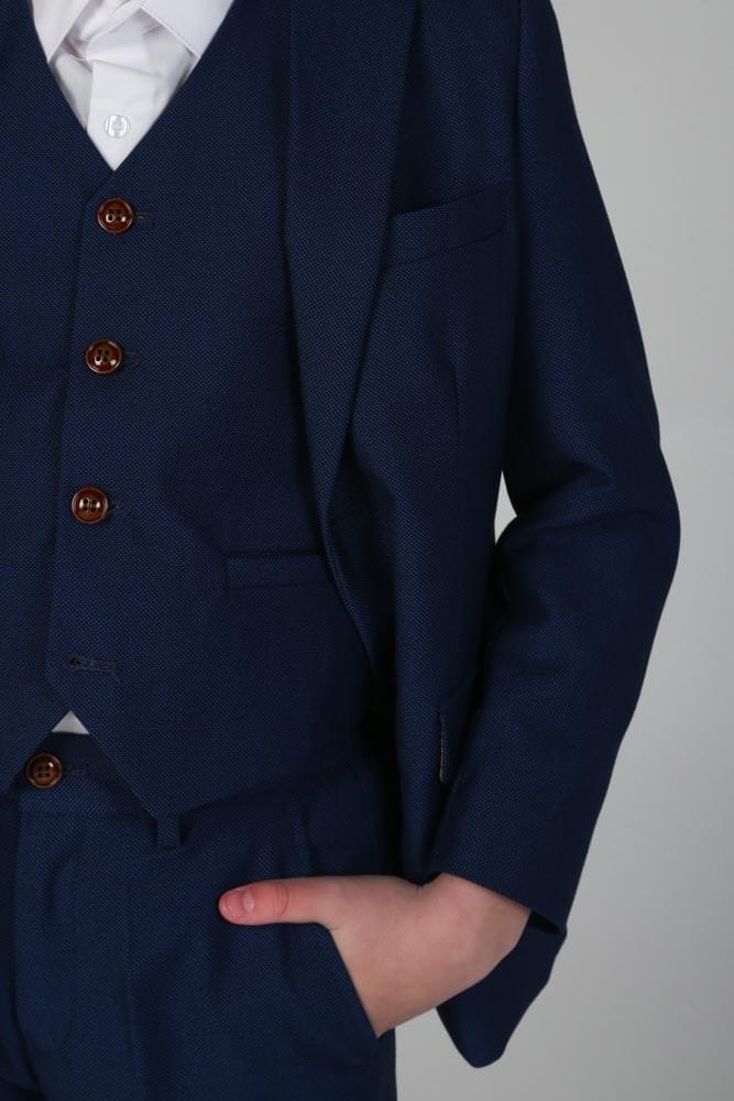 PAUL ANDREW MAYFAIR BOYS BLUE 3 PIECE SUIT