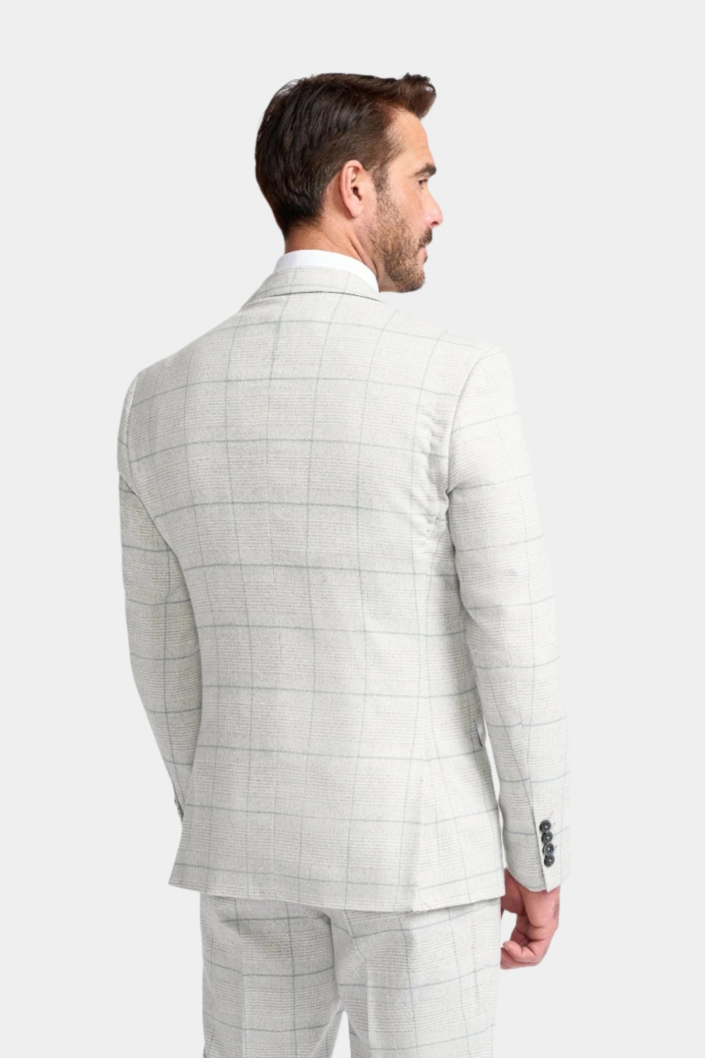 RADIKA LIGHT GREY CHECK 3-PIECE SUIT