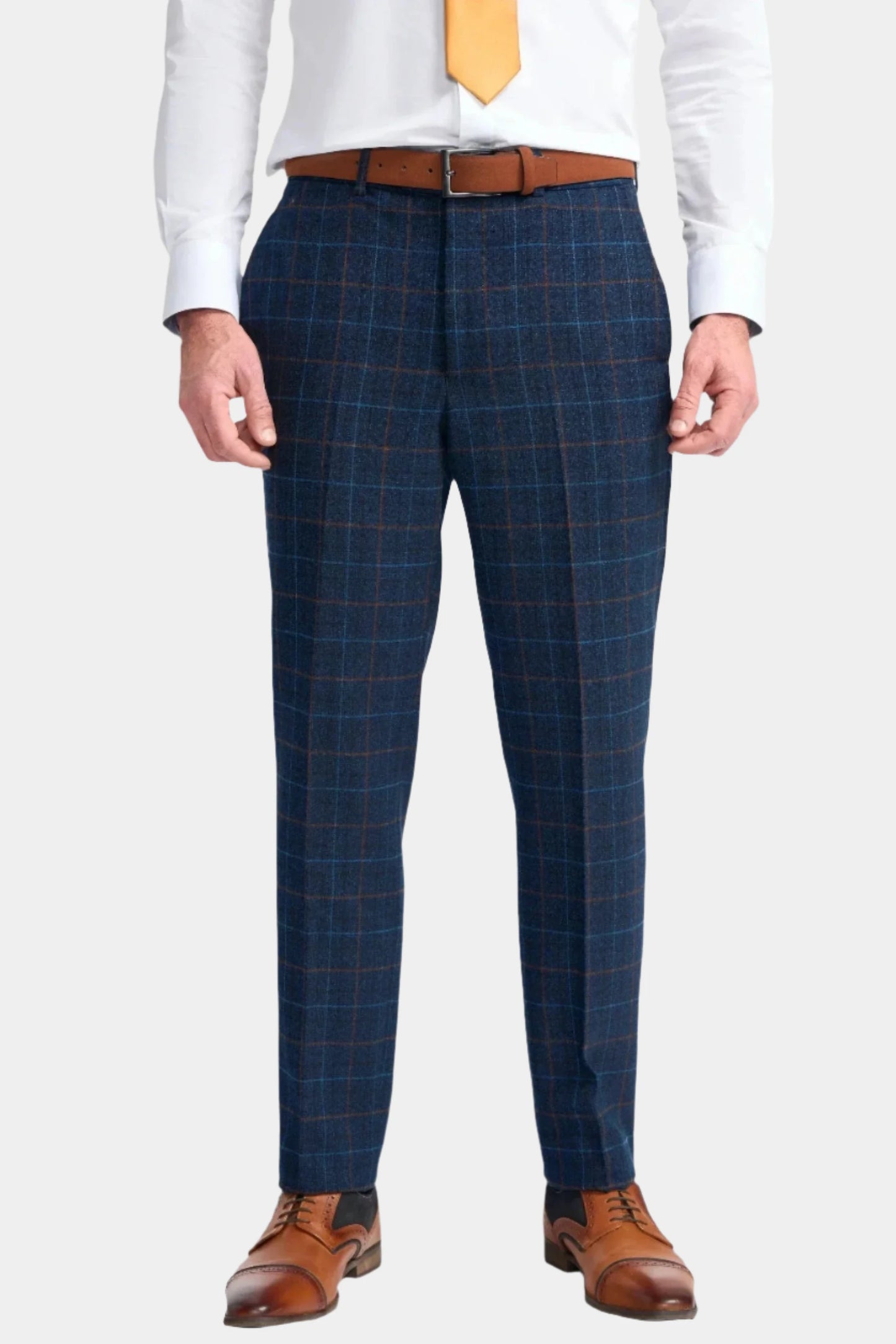 CODY NAVY TWEED CHECK 3-PIECE SUIT