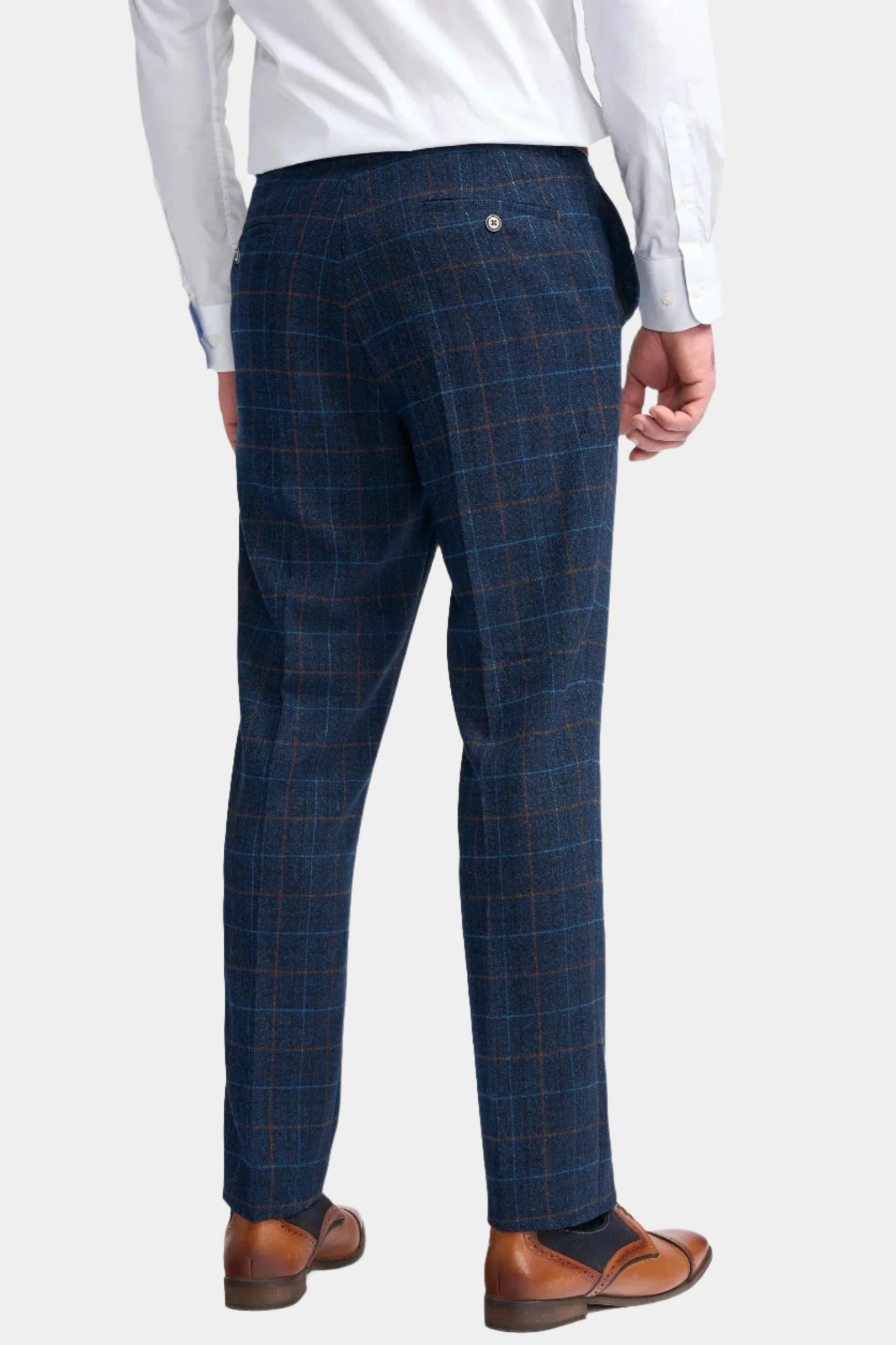 CODY NAVY TWEED CHECK 3-PIECE SUIT