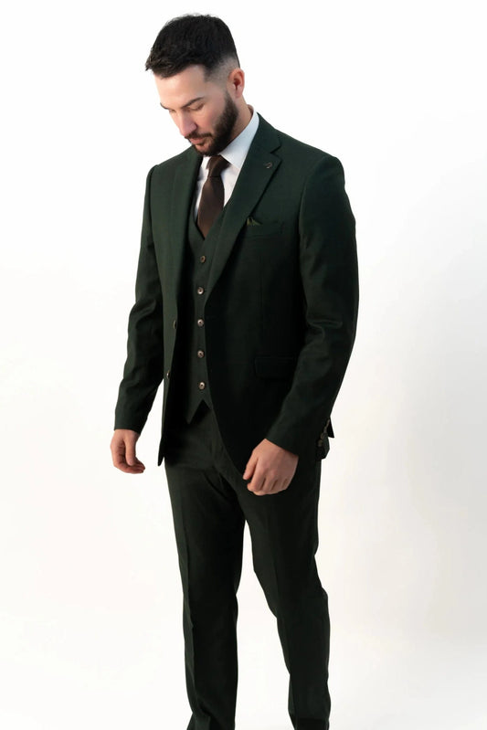 V2 Classic Edward Emerald Green 3-Piece Suit