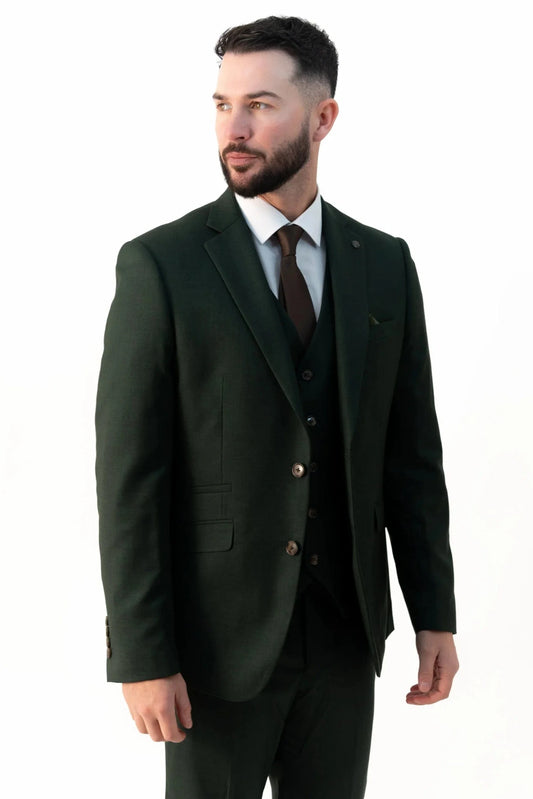 V2 Classic Edward Emerald Green 3-Piece Suit