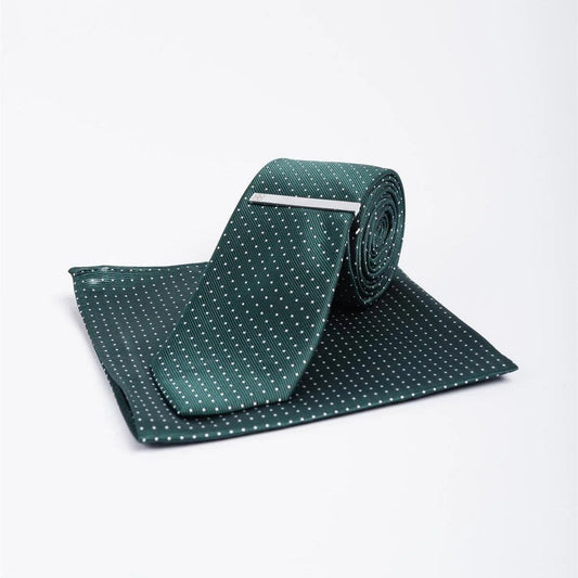 Cavani Green Spot Tie Set