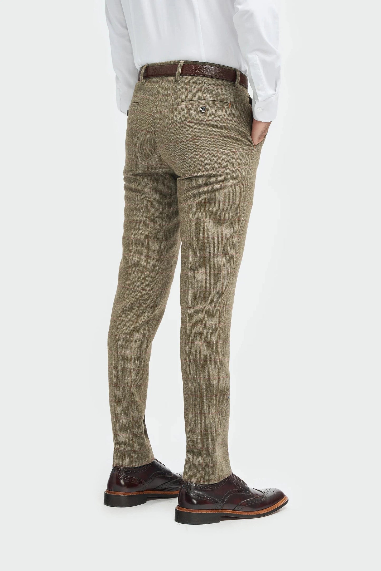 Cavani Gaston Sage Tweed 3-Piece Suit