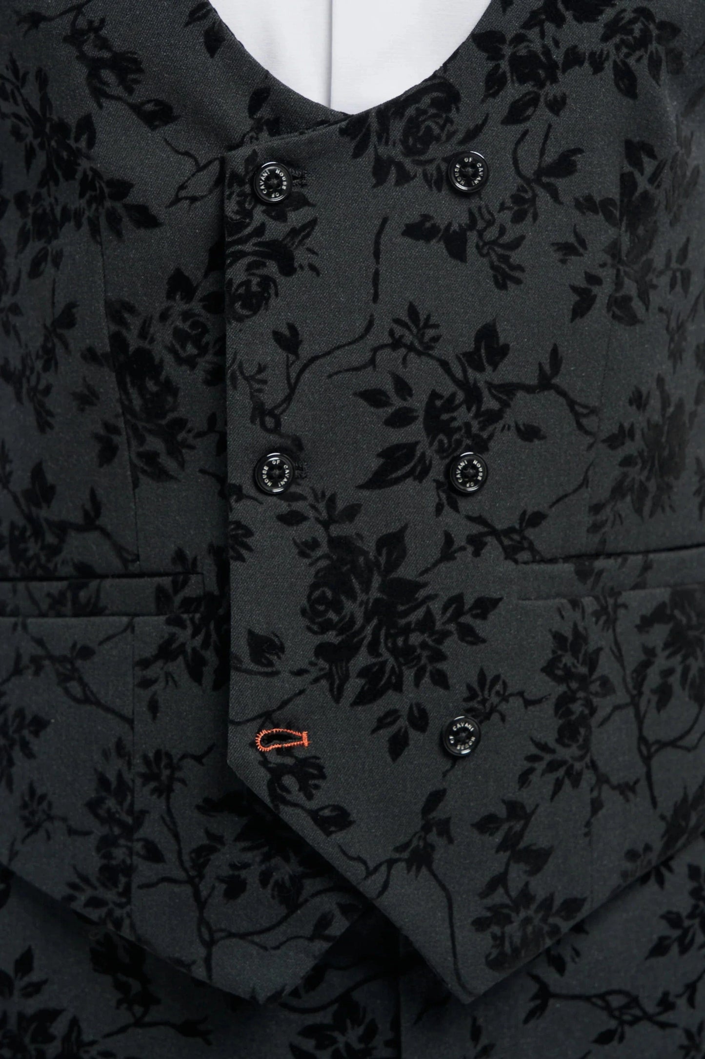 Cavani Georgi Black Floral 3-Piece Suit