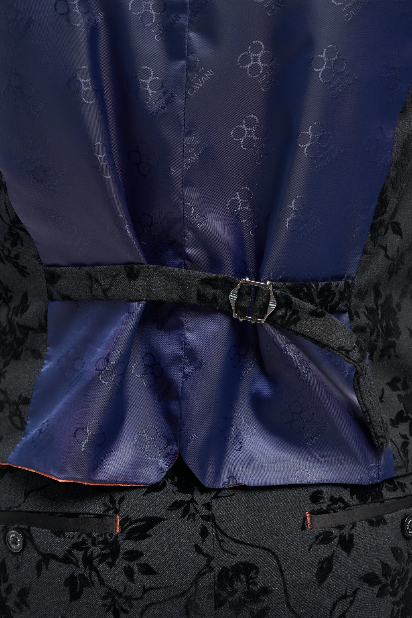 Cavani Georgi Black Floral Waistcoat