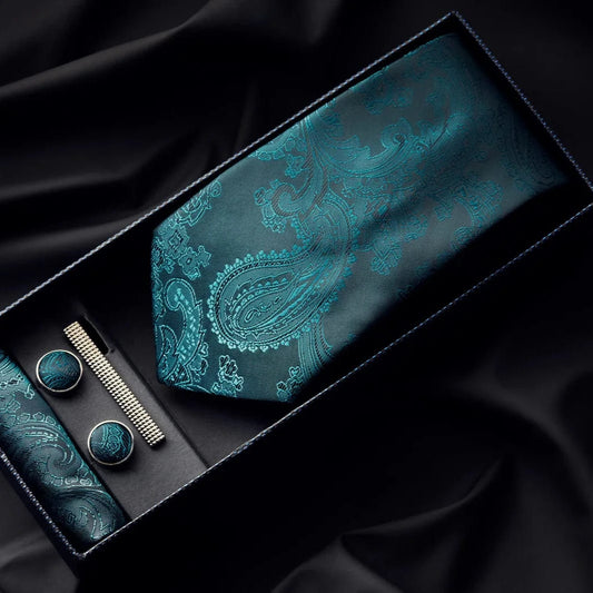 Paul Andrew Green Paisley Tie Set