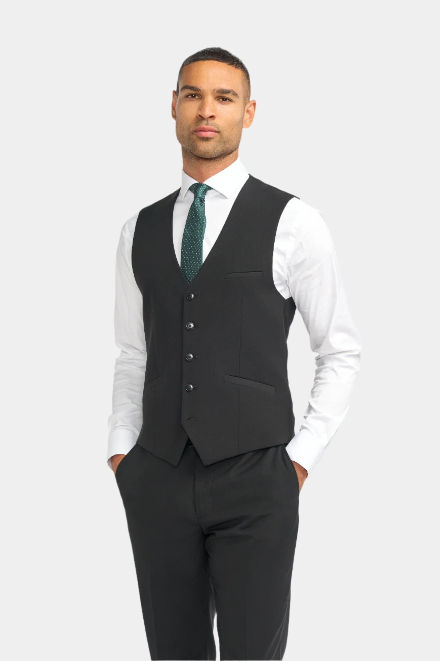 CAVANI MALIBU BLACK 3-PIECE SUIT