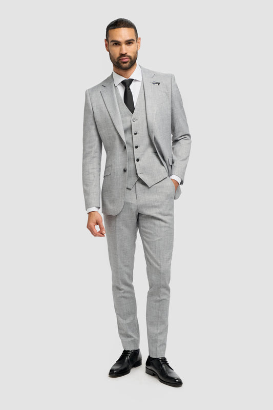 Cavani Malibu Grey 3-Piece Suit