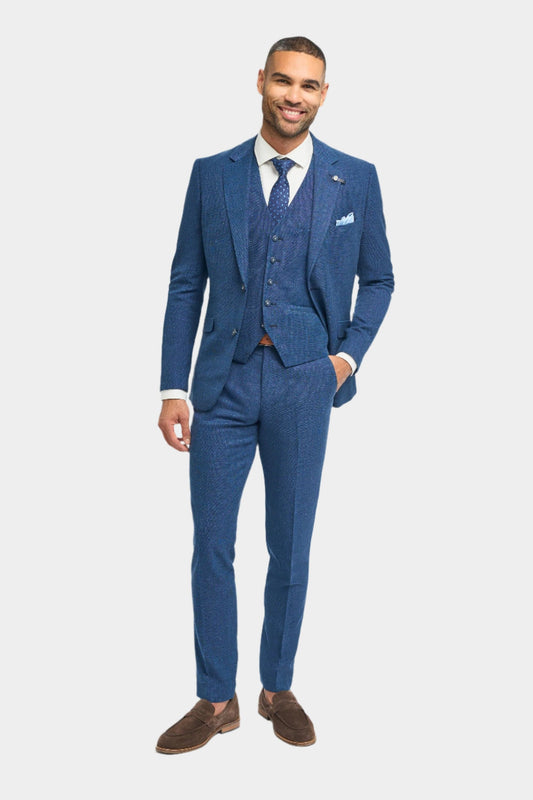 Cavani Miami Blue 3-Piece Suit