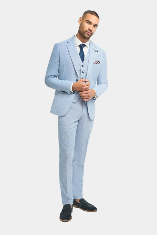 Cavani Miami Sky Blue 3-Piece Suit