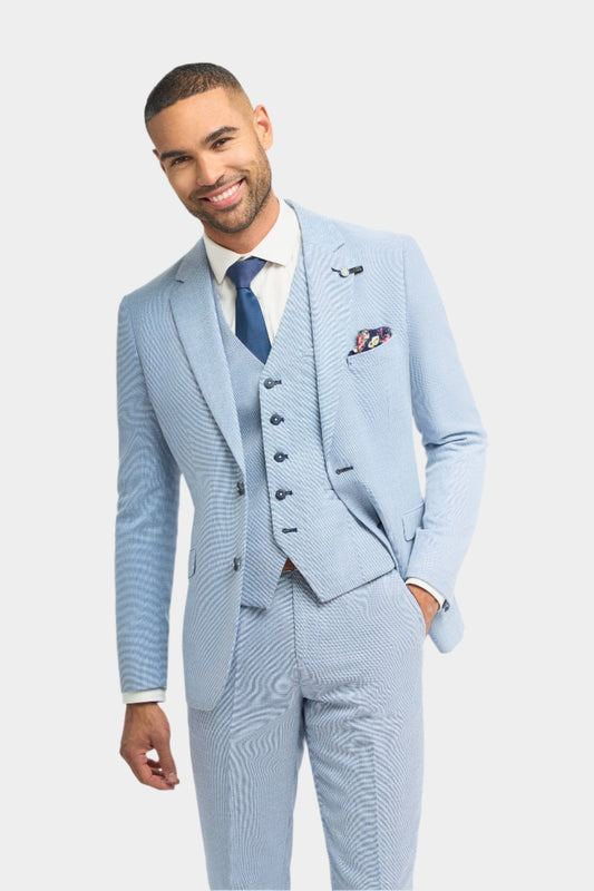 Cavani Miami Sky Blue 3-Piece Suit