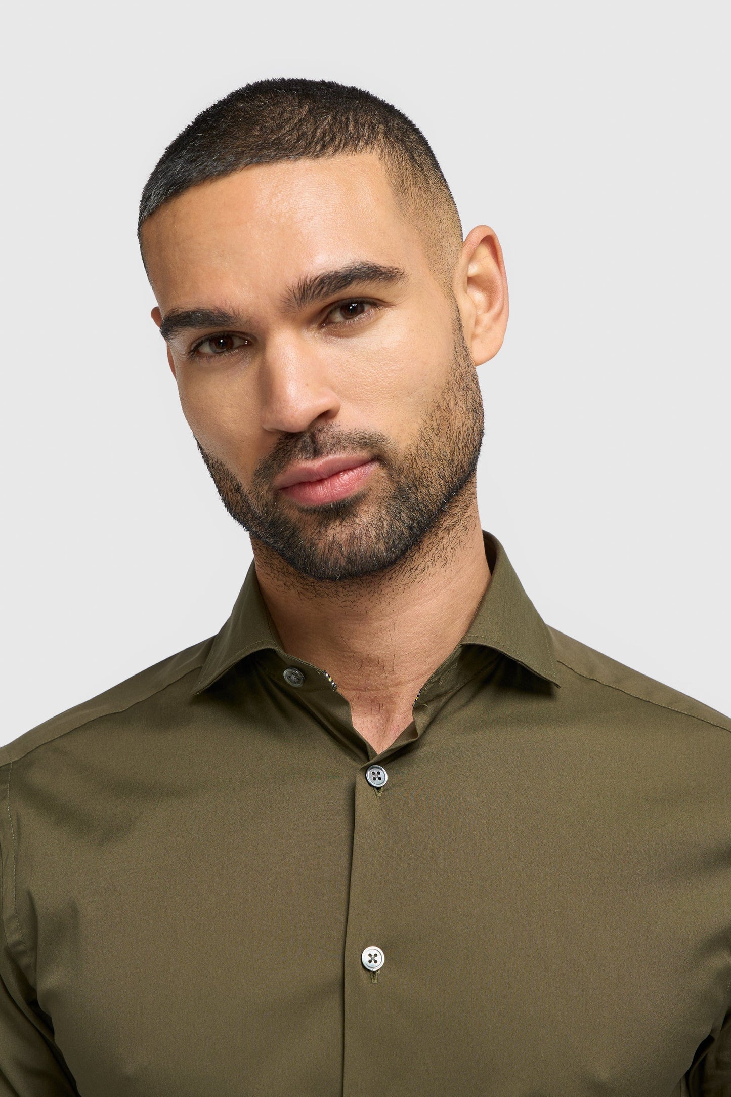 Cavani Monaco Olive Slim Fit Shirt